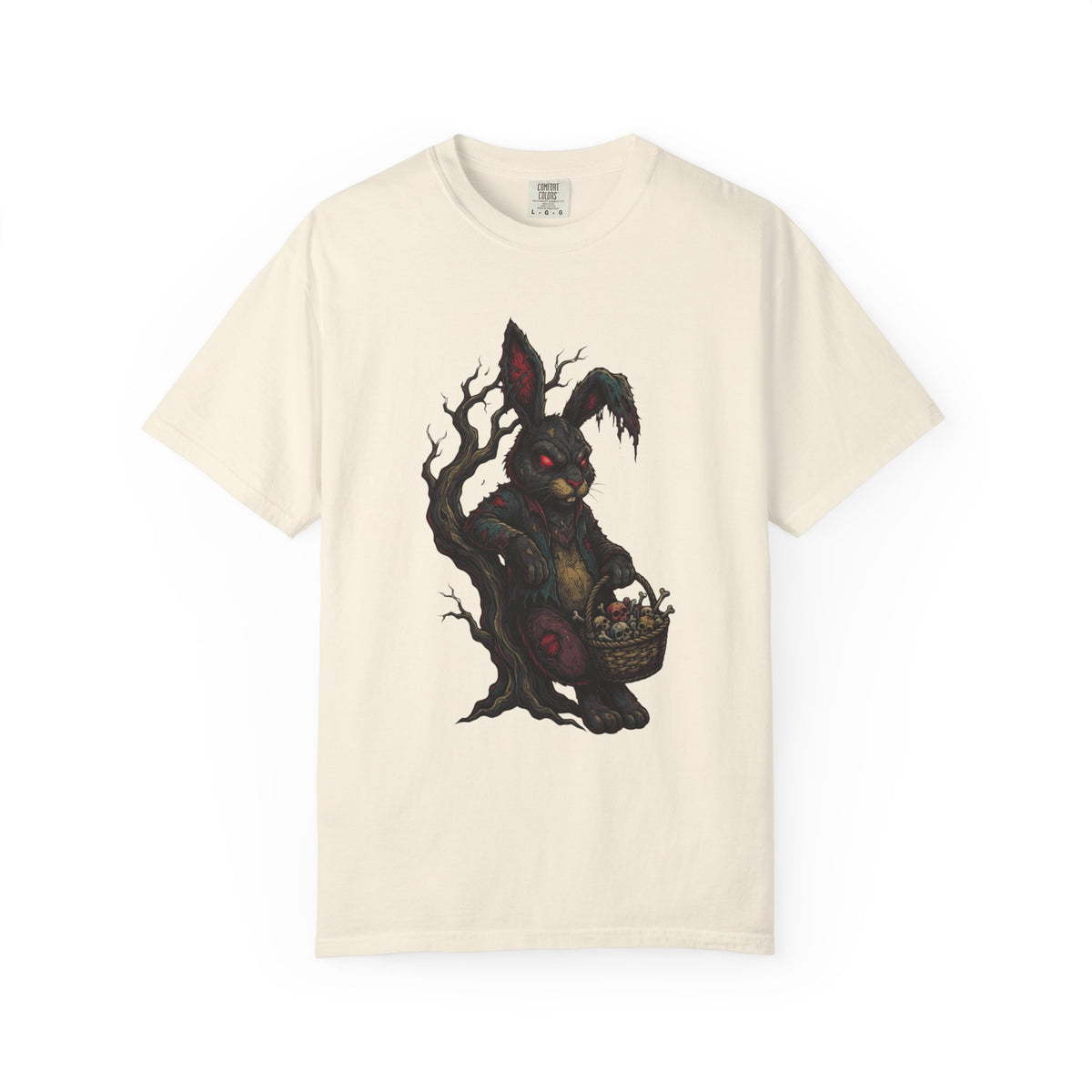 Color: Ivory | Zombie Bunny Unisex Garment-Dyed Tee