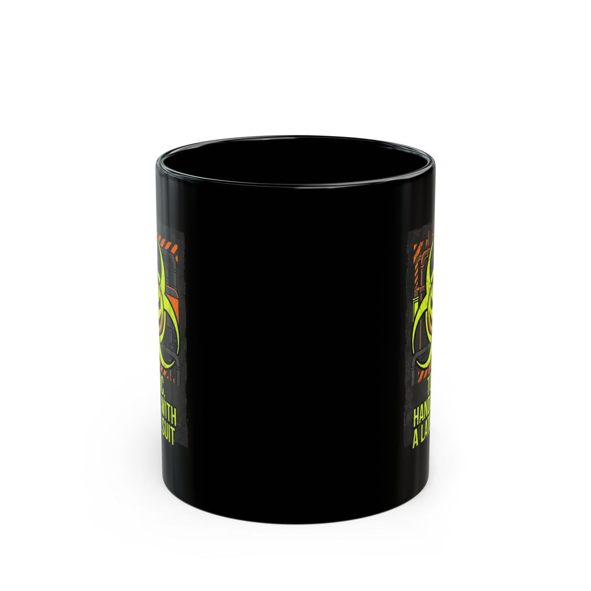 "Toxic handle With Latex" Black Ceramic Mug