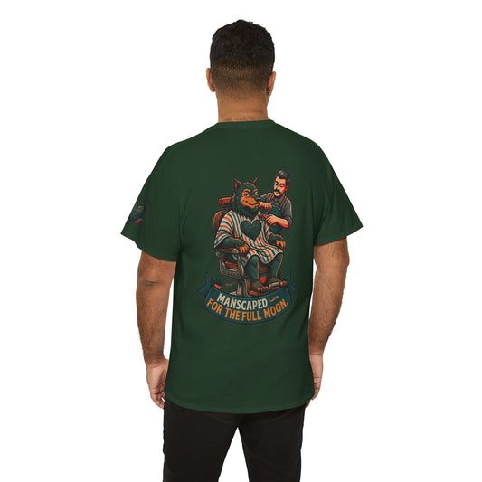 Color: Forest Green | Manscaped for the Full Moon Premium Graphic Tee