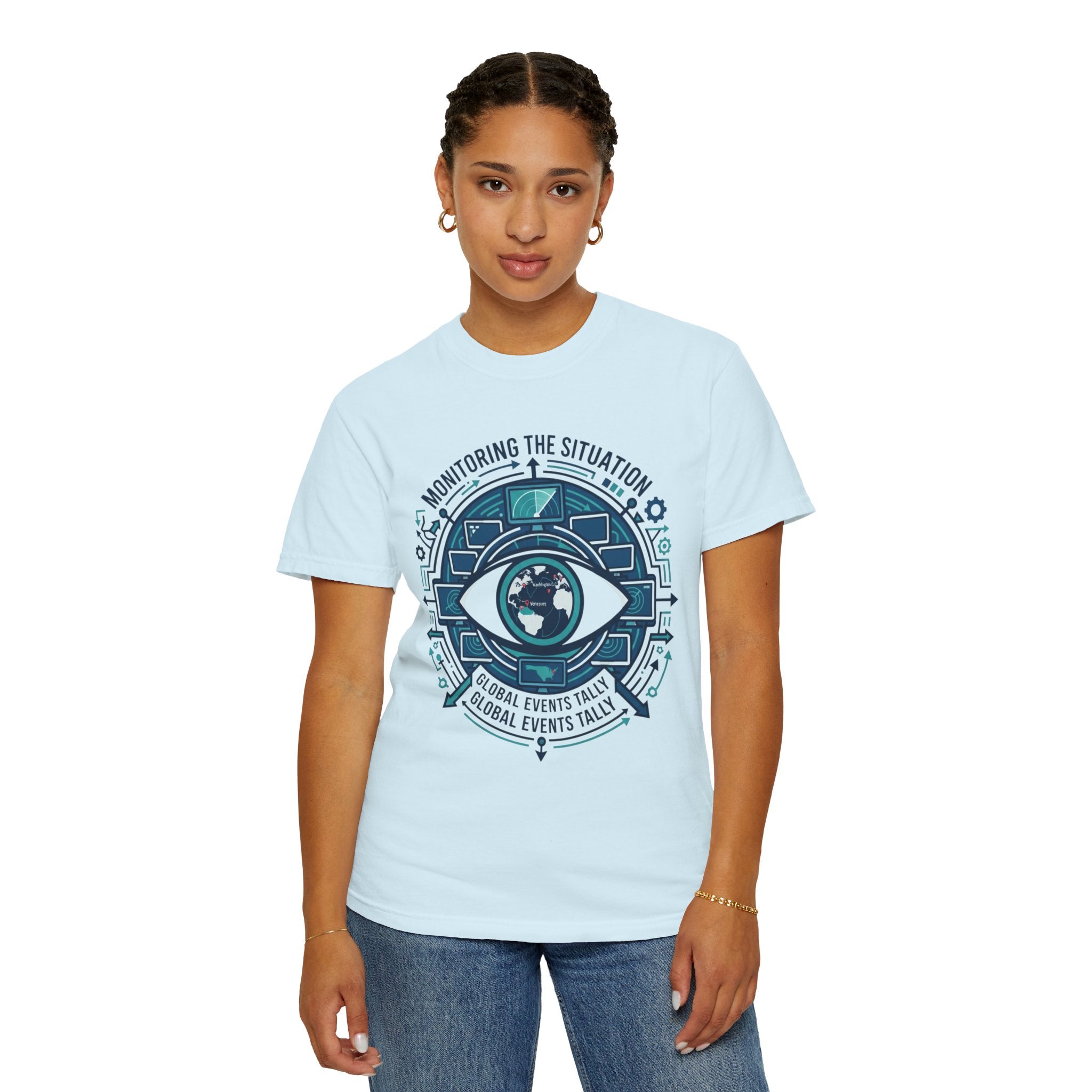 "Monitoring the Situation" Unisex Garment-Dyed Tee