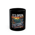 "Straight Of Hormuz is Open" Black Ceramic Mug