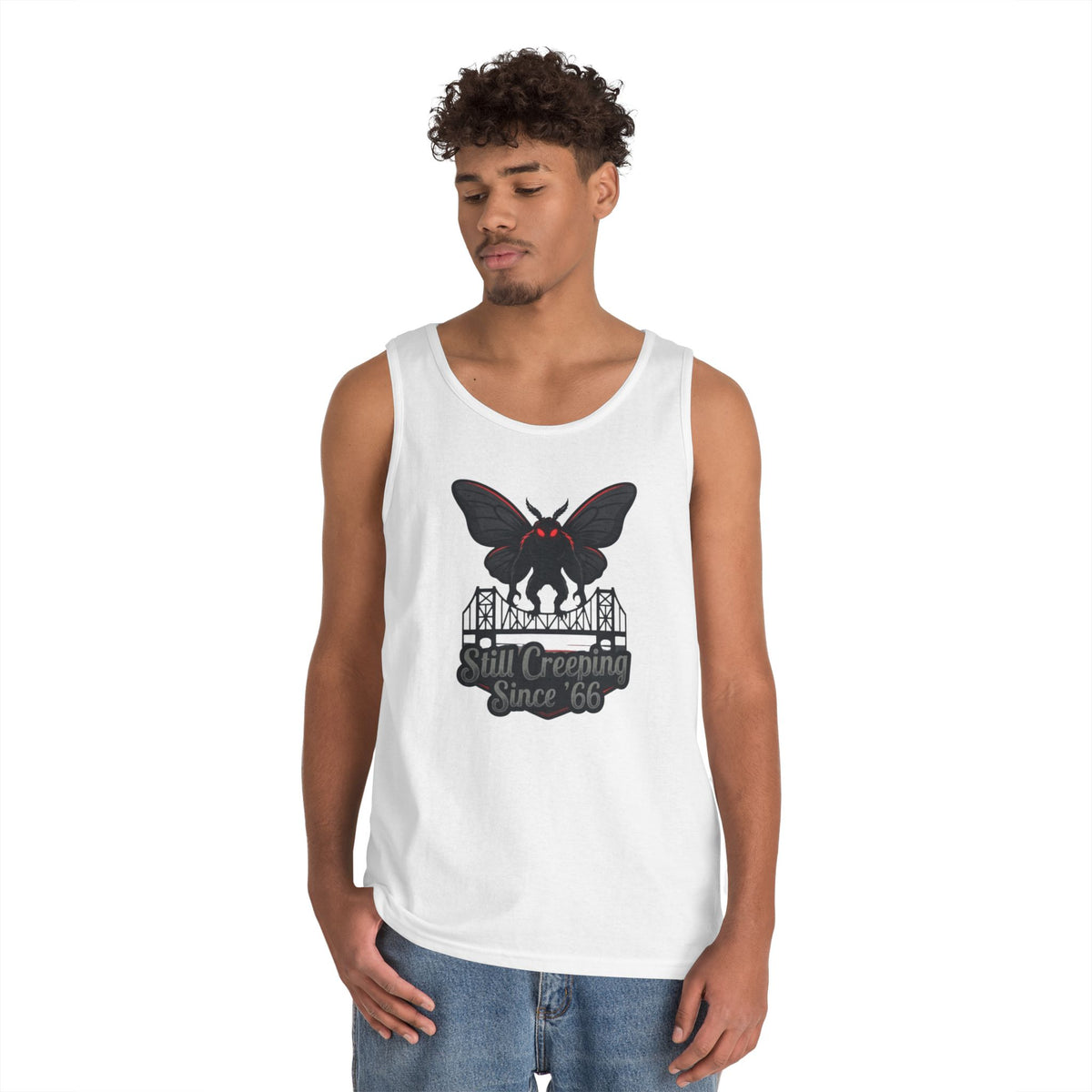Color: White | Mothman (West Virginia, USA) Tank Top