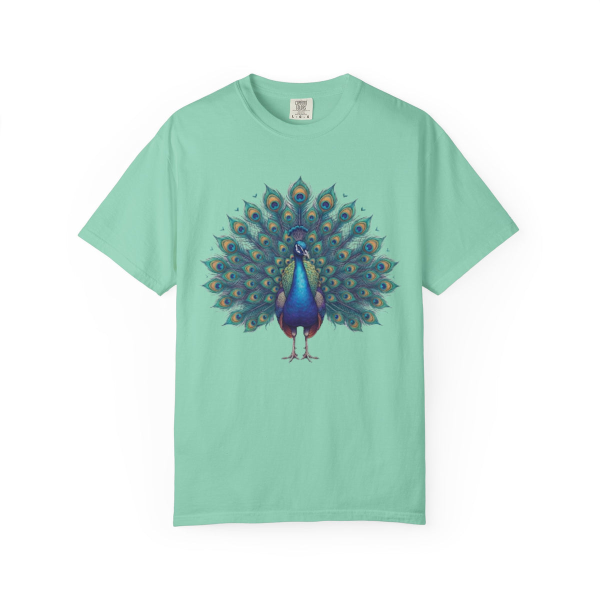 "Hippy Peacock" Unisex Garment-Dyed Tee