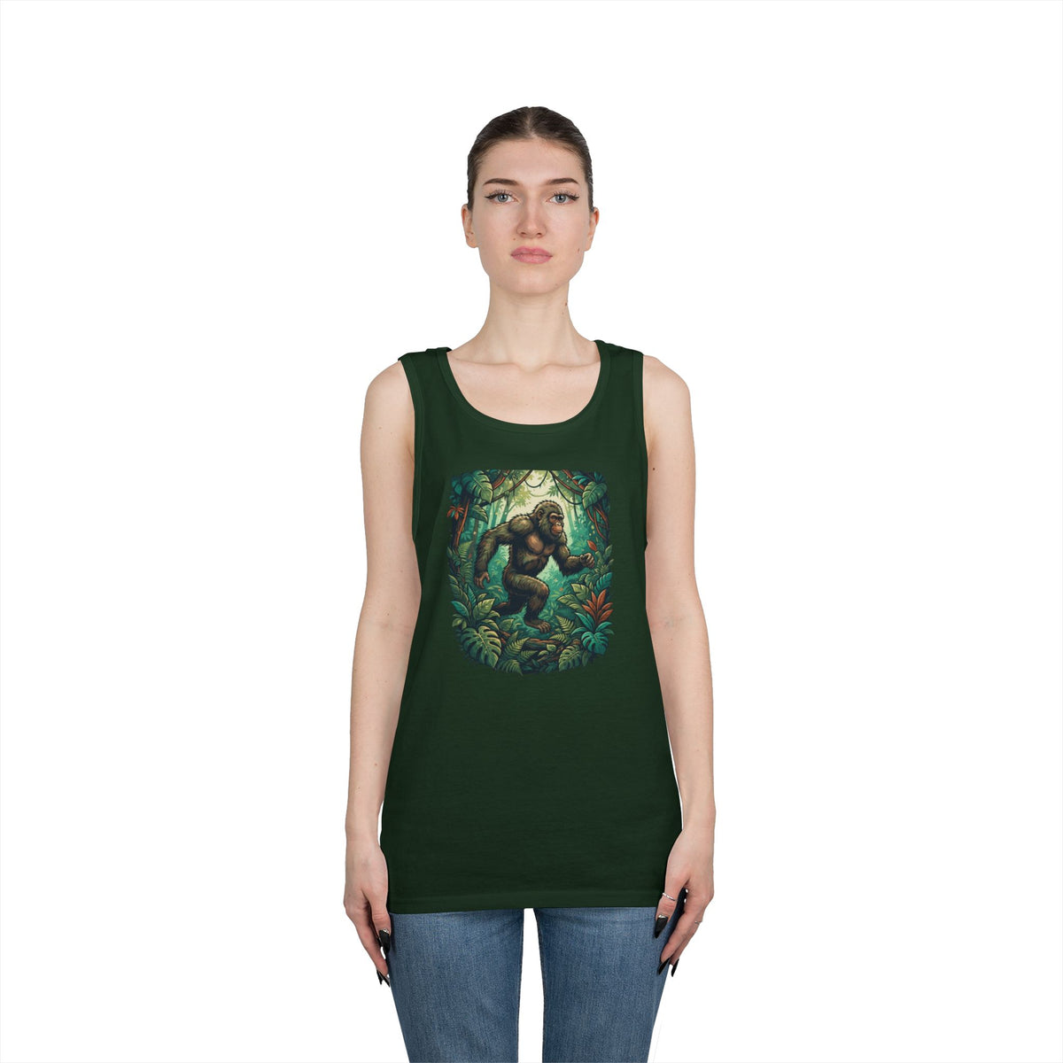Color: Forest Green | The Bukit Timah Monkey Man (Singapore) Tank Top