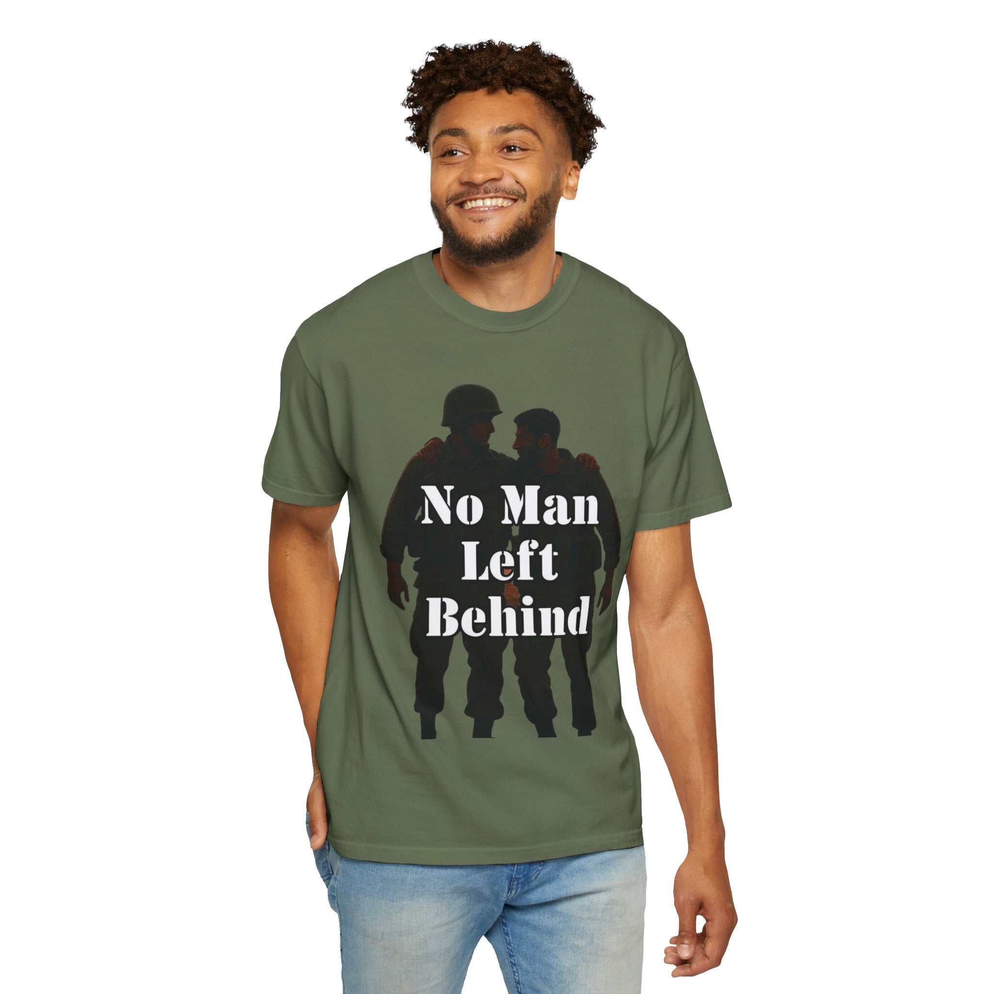 "No Man Left Behind" Unisex Garment-Dyed T-shirt