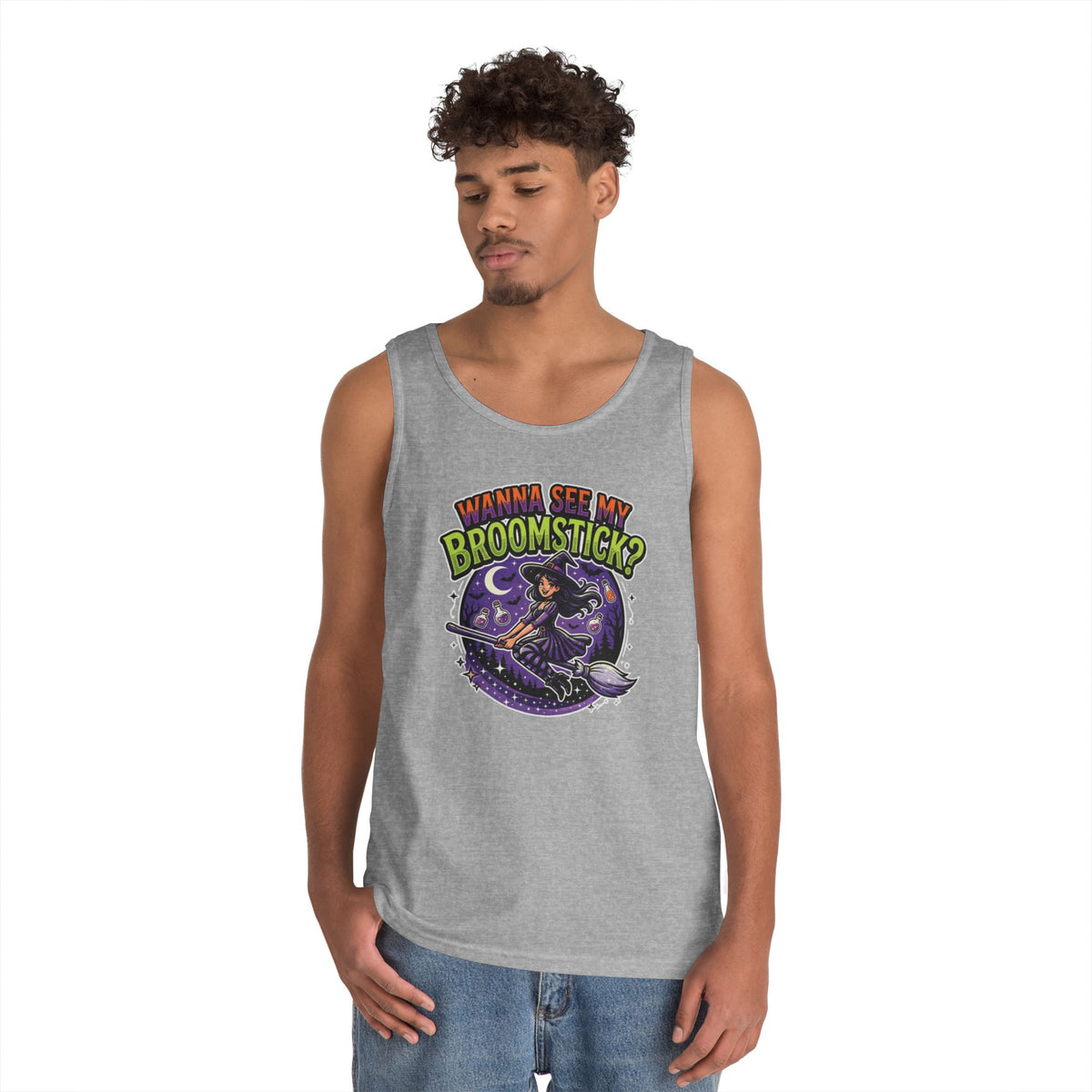 Color: Sport Grey | Wanna See My Broomstick Tank Top