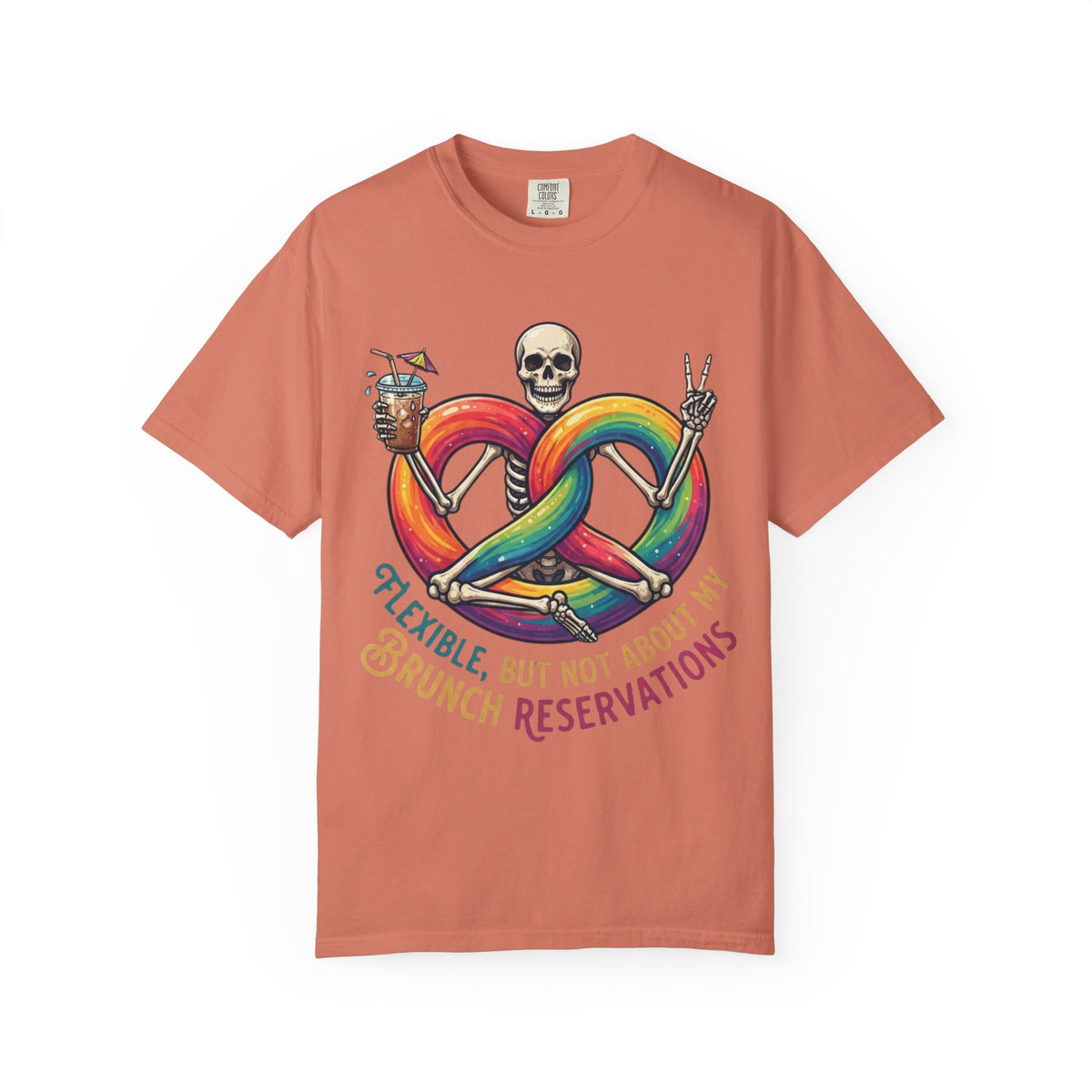 "Flexible But Not About Brunch" Unisex Garment-Dyed Tee