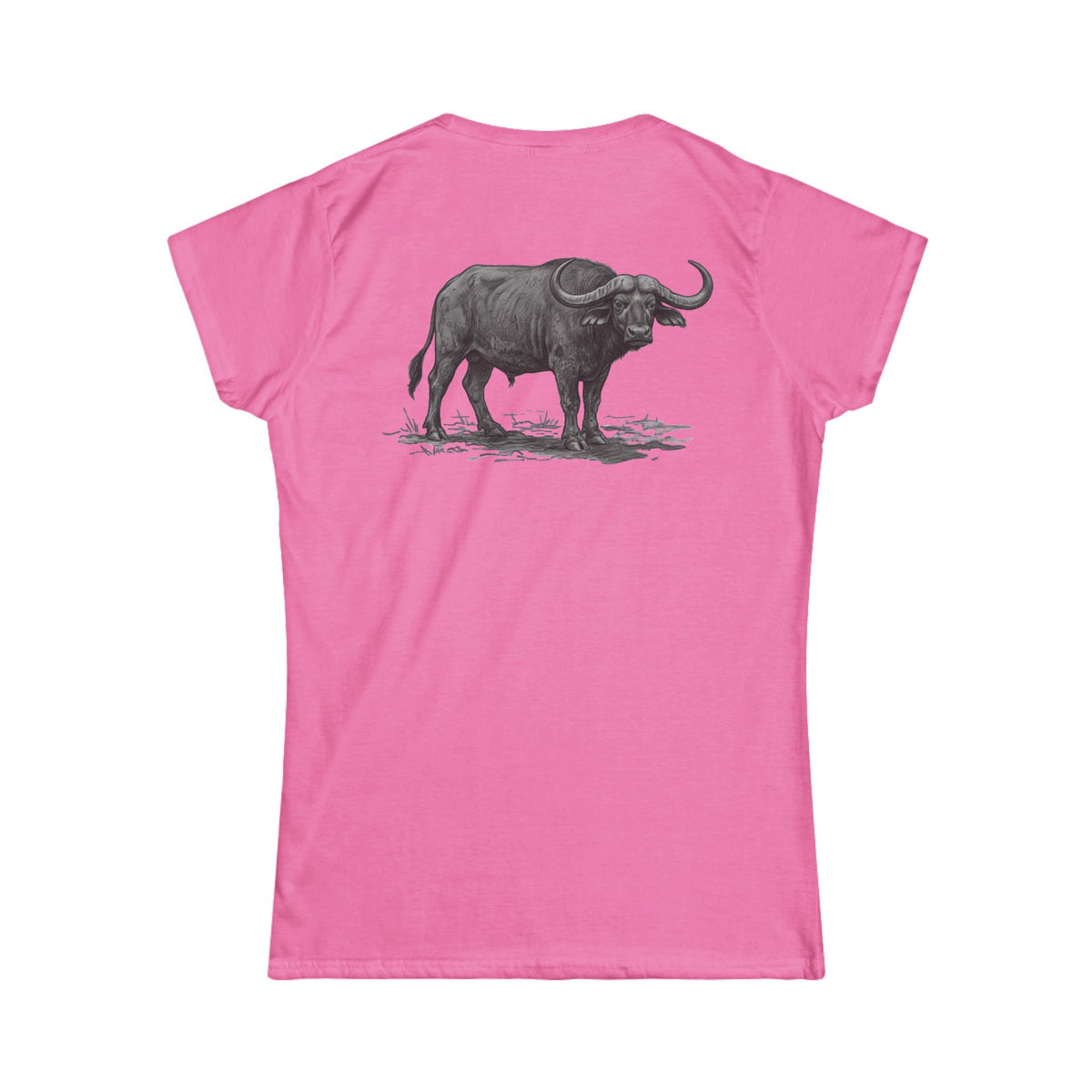 "Pencil Sketch Art Cape Buffalo" Women's Tee
