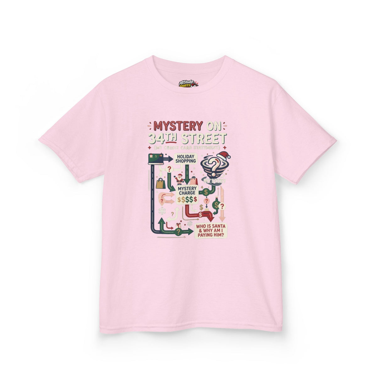 Color: Light Pink | Mystery On 34th Street Kids Tee