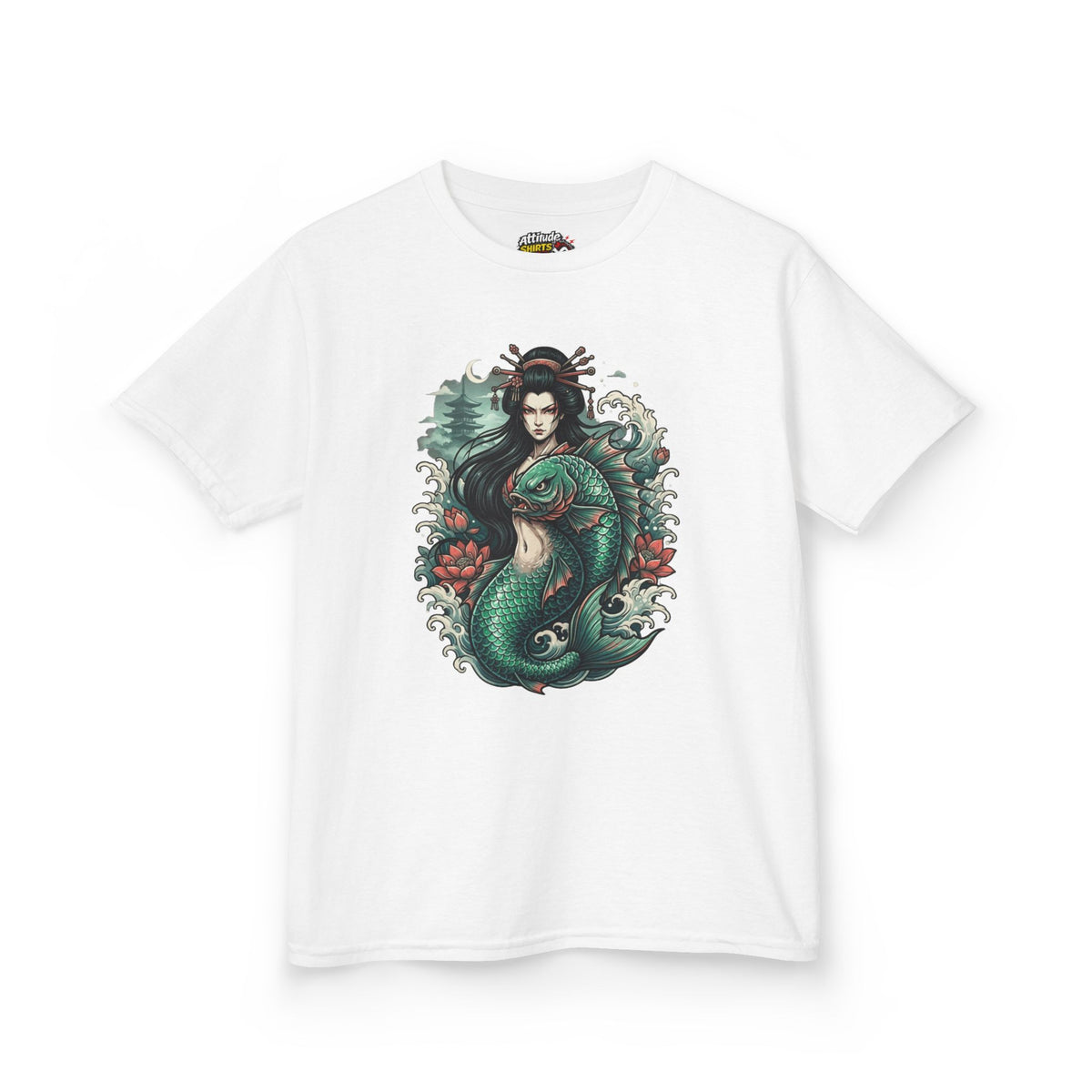 Color: White | Ningyo (Japanese Folklore) Kids Tee