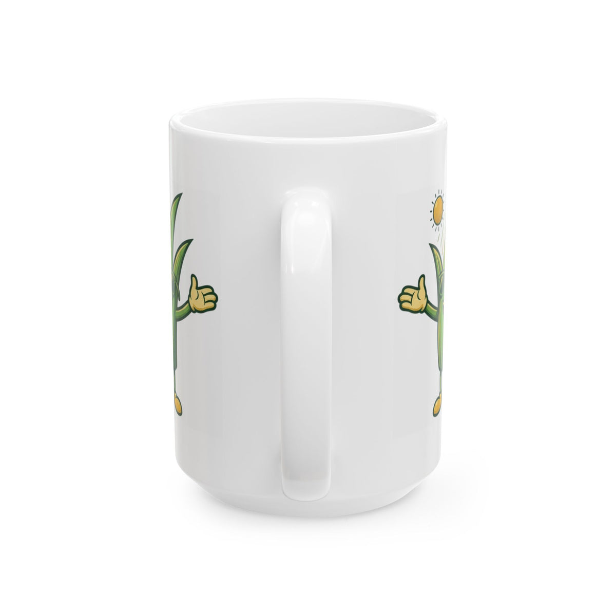 "If You're Grass You're Very Happy" White Ceramic Mug — Graphic