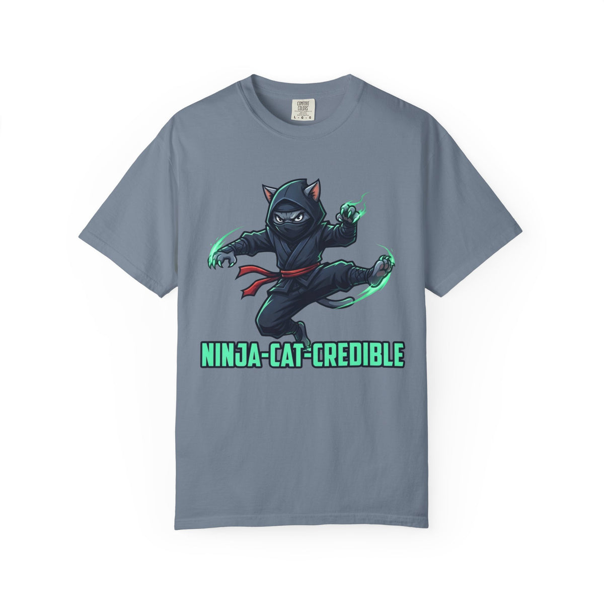 "Ninja Cat Credible" Unisex Garment-Dyed Tee