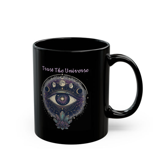 "Trust the Universe" Black Ceramic Mug