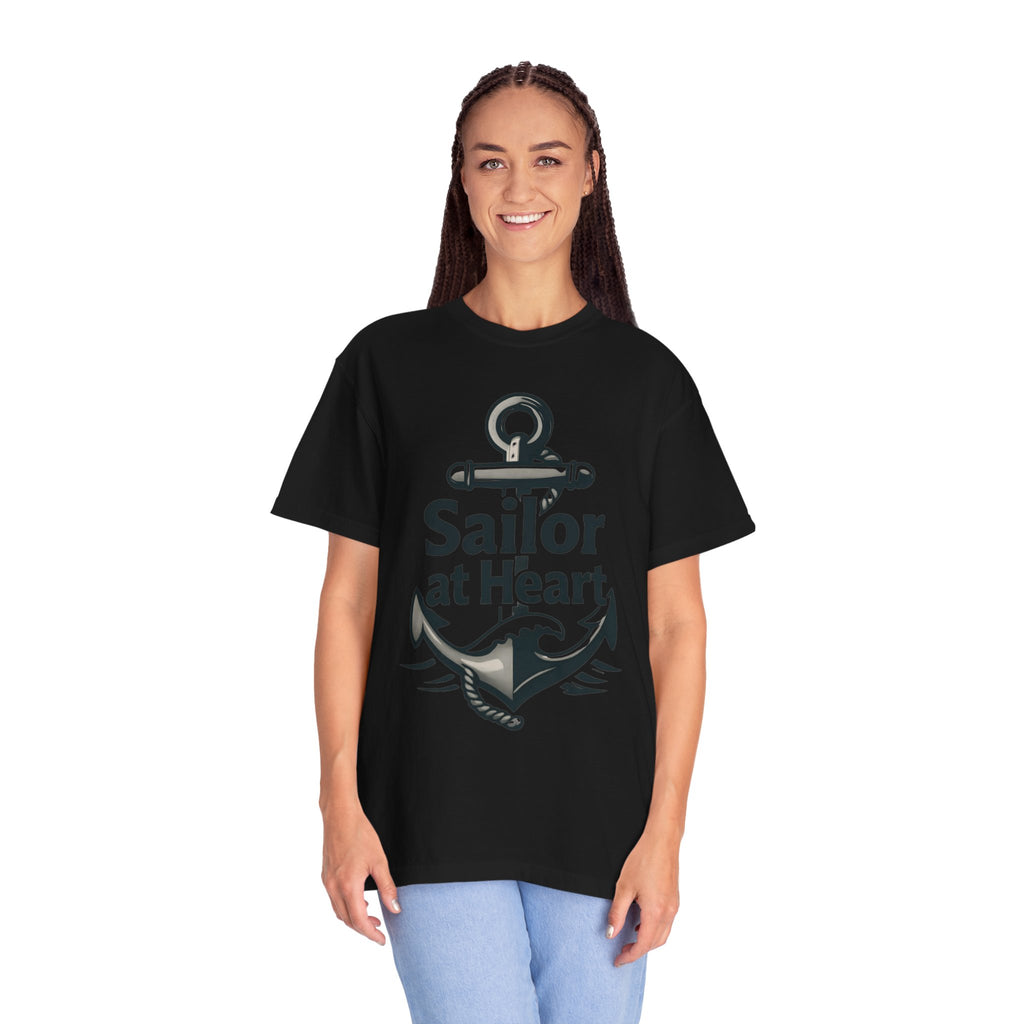 "Sailor at Heart-2" Unisex Garment-Dyed T-shirt