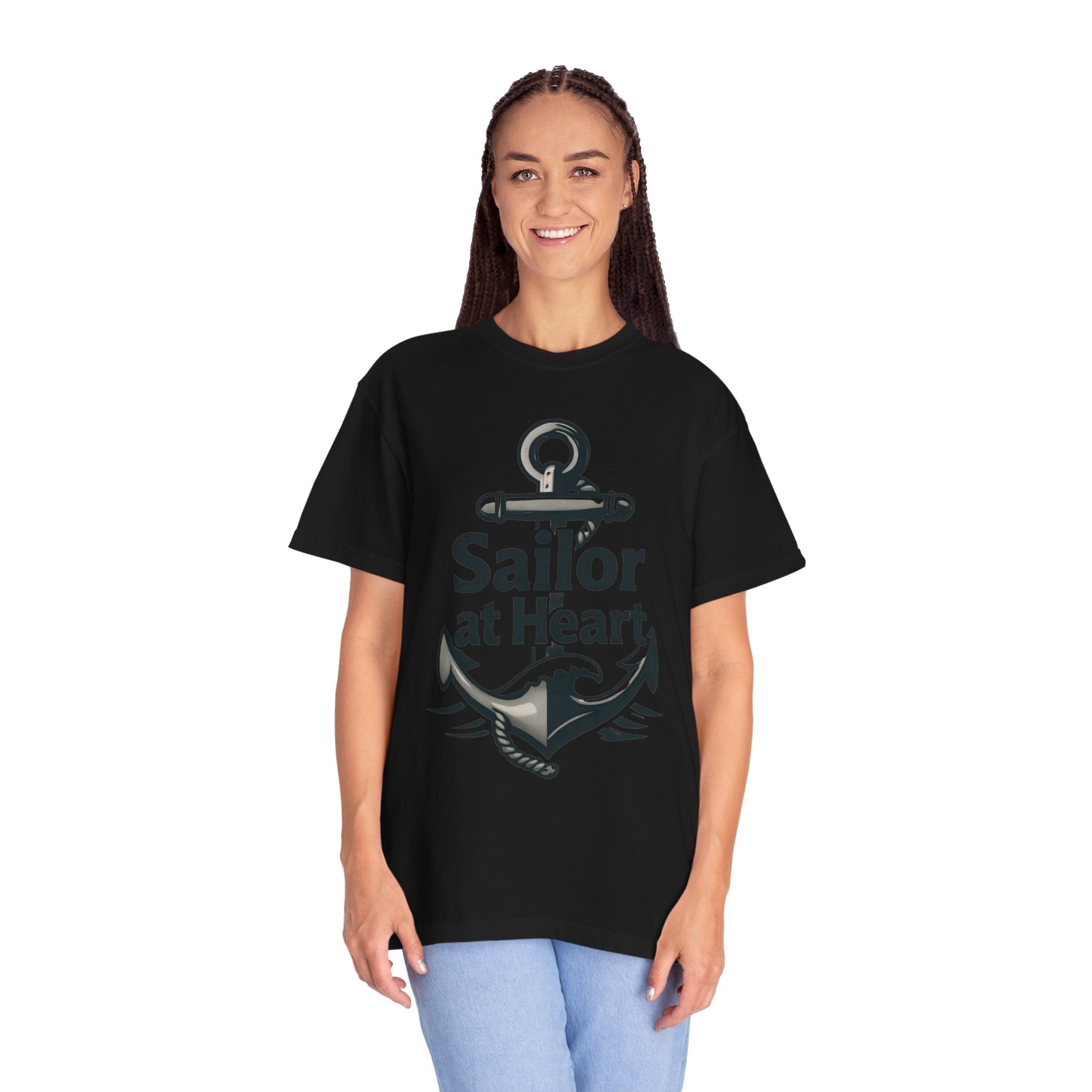 "Sailor at Heart-2" Unisex Garment-Dyed T-shirt
