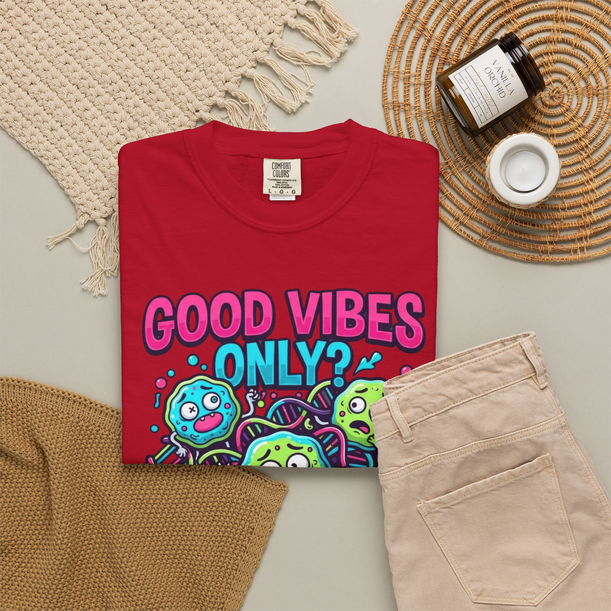 Good Vibes Only Unisex Garment-Dyed Tee