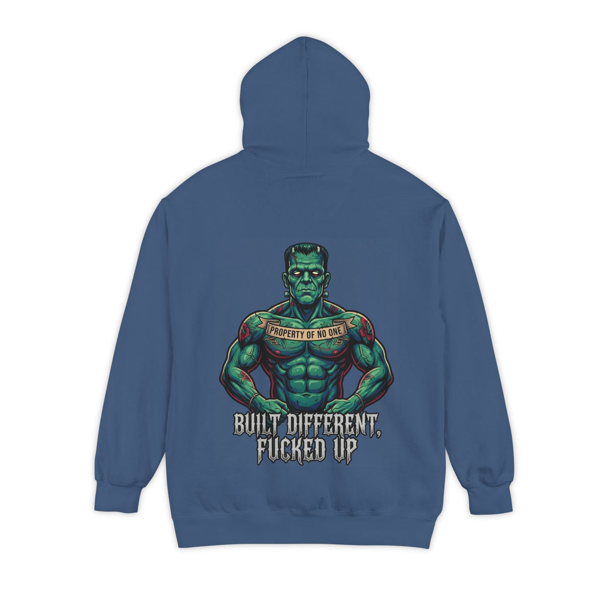 "Built Different" Garment-Dyed Hoodie
