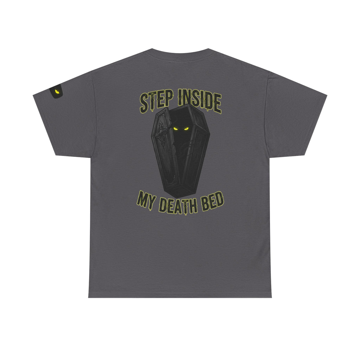 Color: Charcoal | Step Inside My Death Bed Premium Graphic Tee
