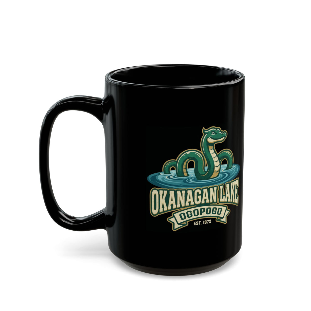 "Ogopogo (Canada)" Black Ceramic Mug