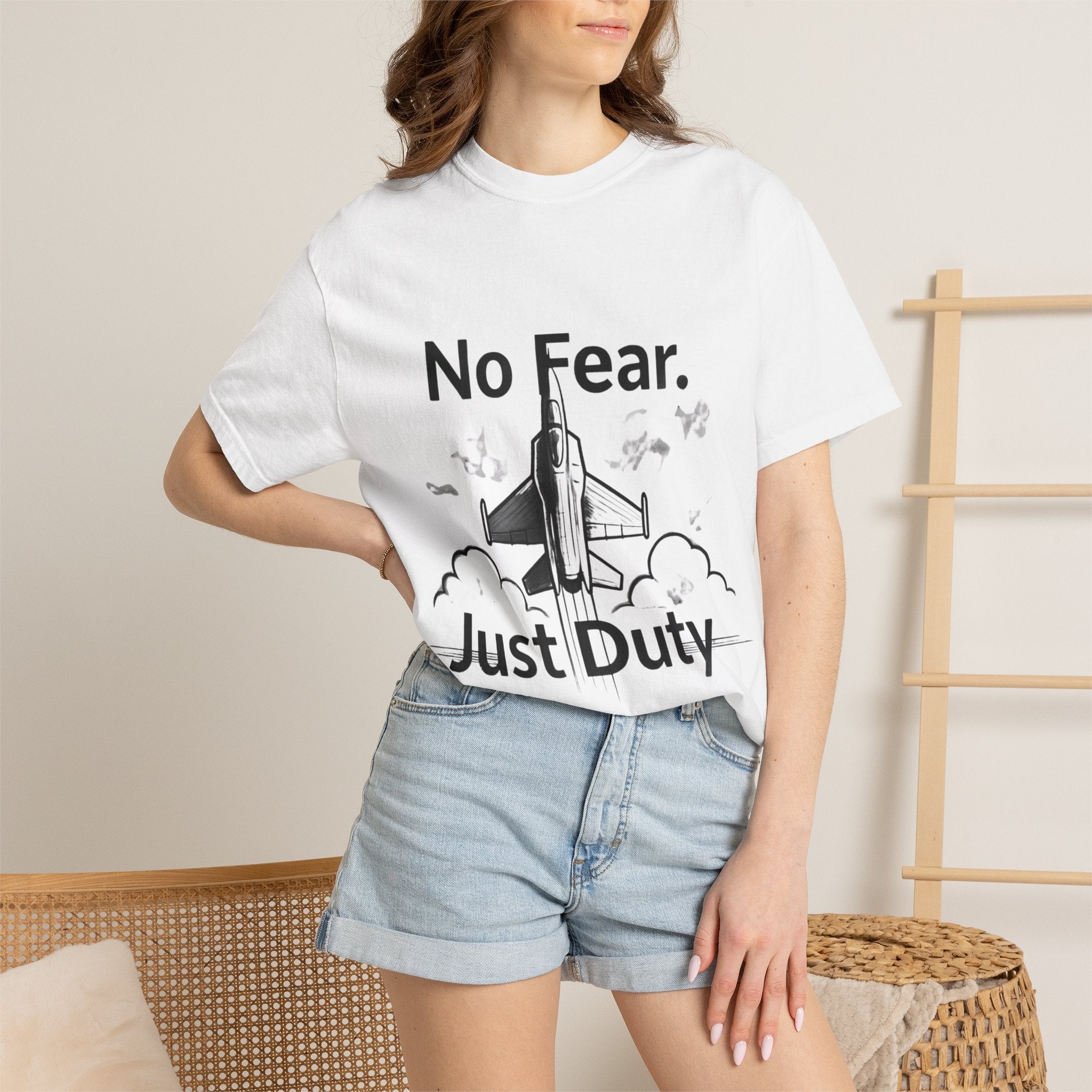 "No Fear. Just Duty." Unisex Garment-Dyed T-shirt