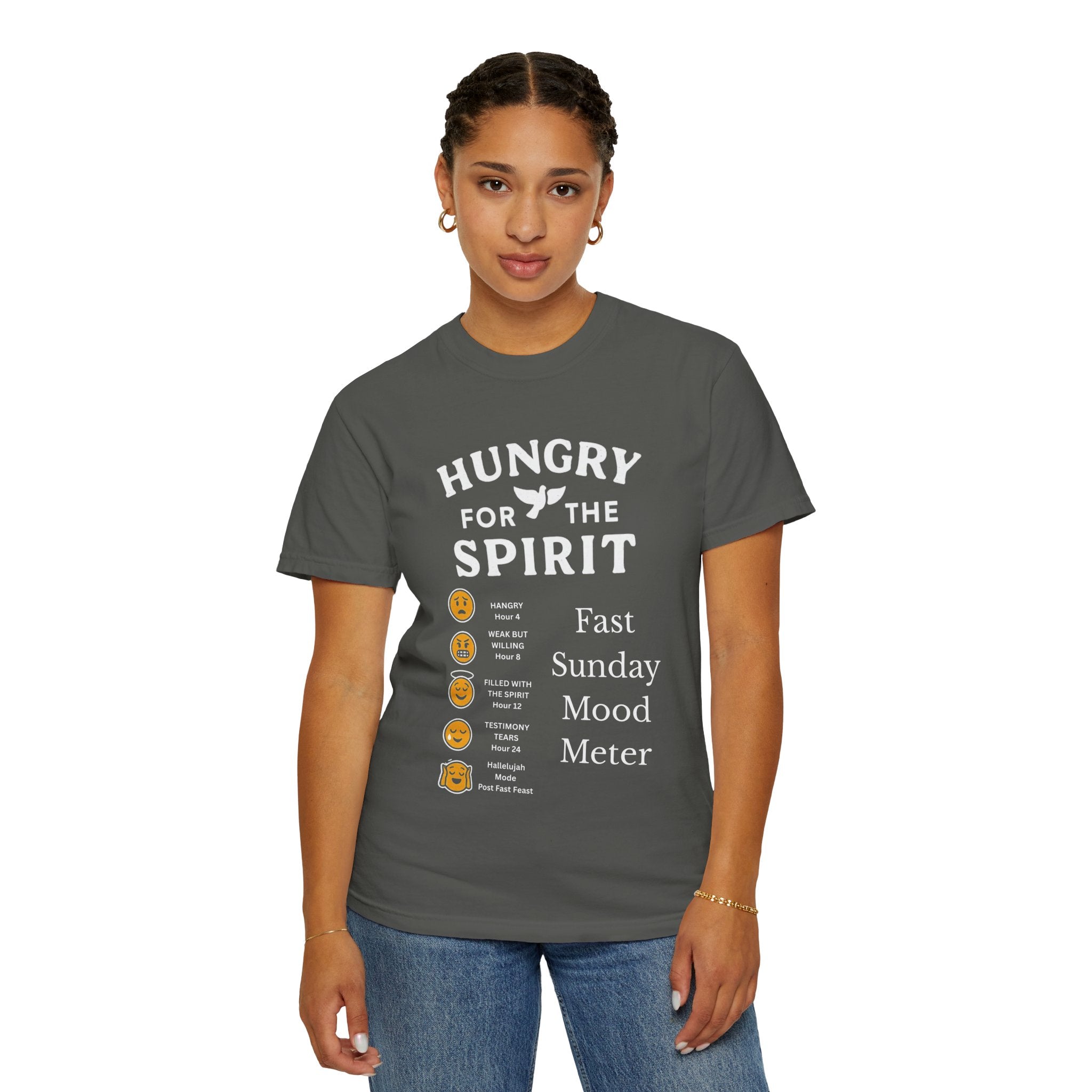 "Fast Sunday Mood Meter" Unisex Garment-Dyed T-shirt