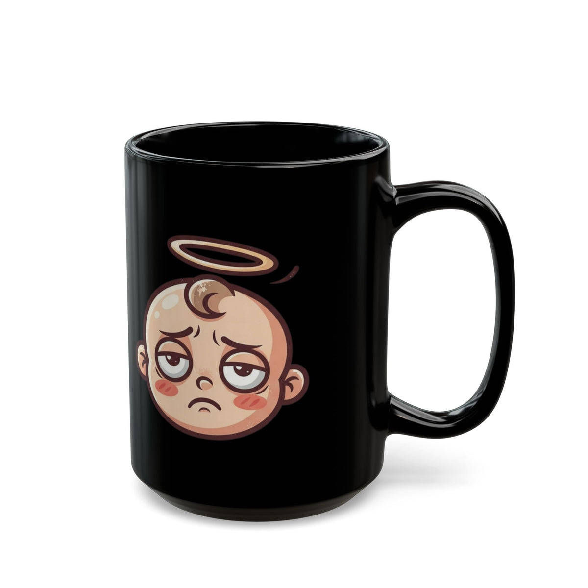 "Sweet Baby Jesus" Black Ceramic Mug — Graphic