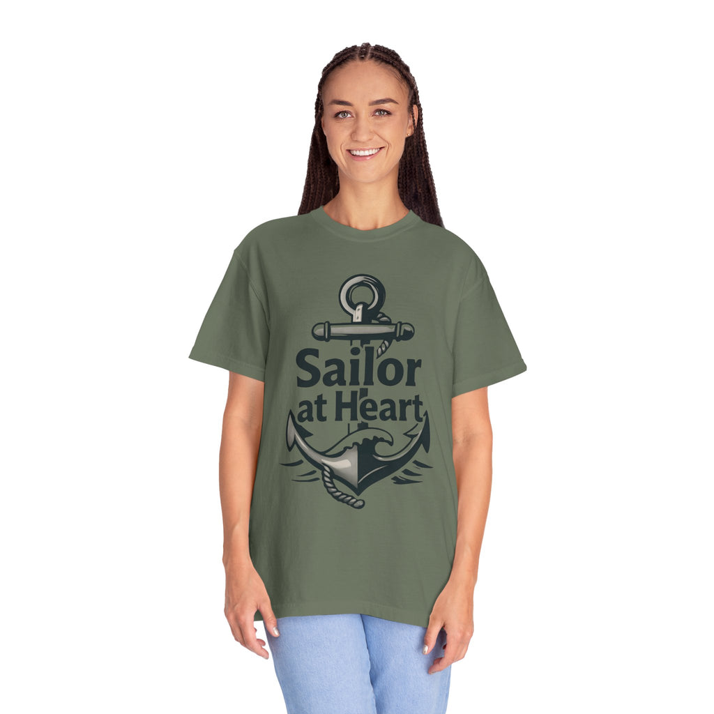 "Sailor at Heart-2" Unisex Garment-Dyed T-shirt