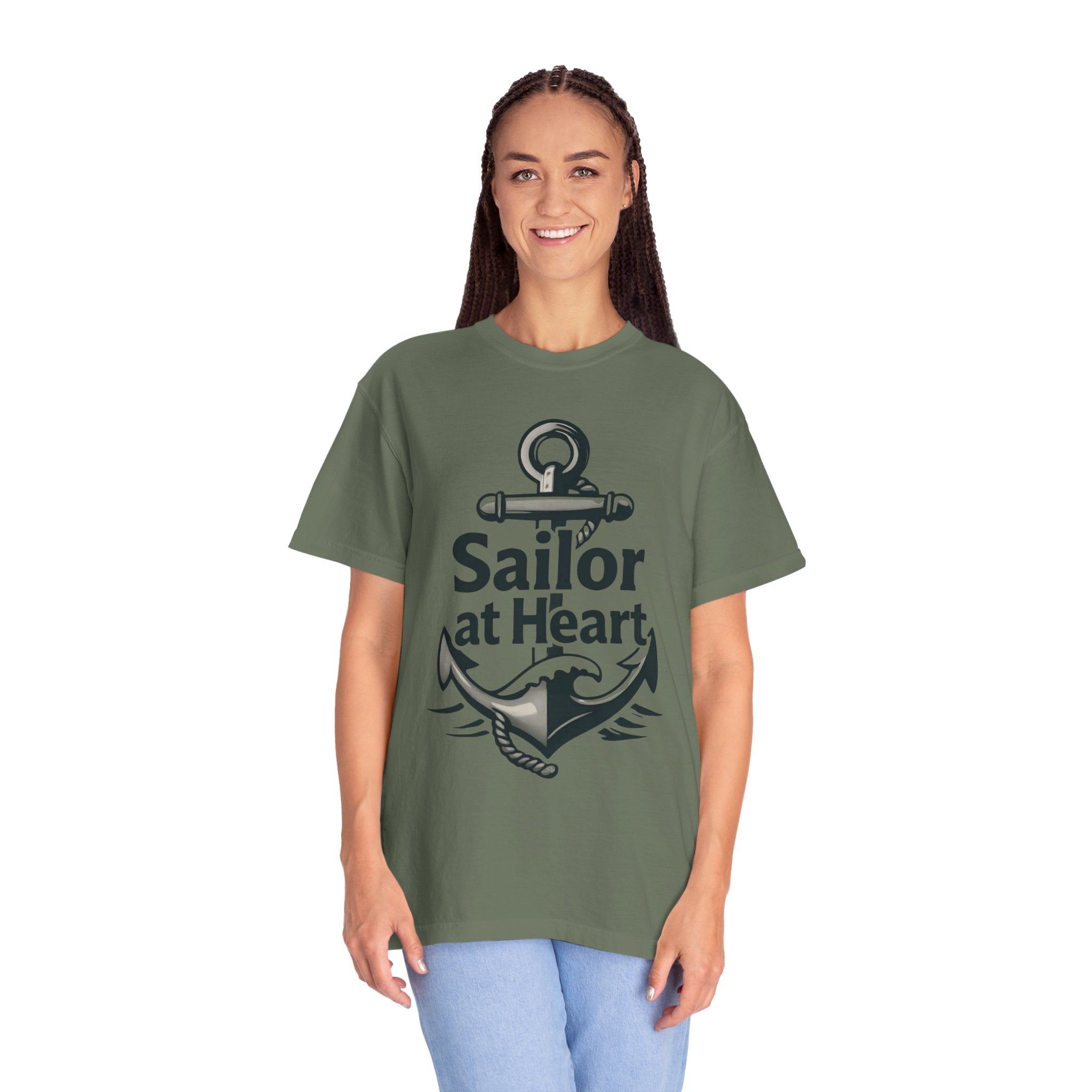"Sailor at Heart-2" Unisex Garment-Dyed T-shirt