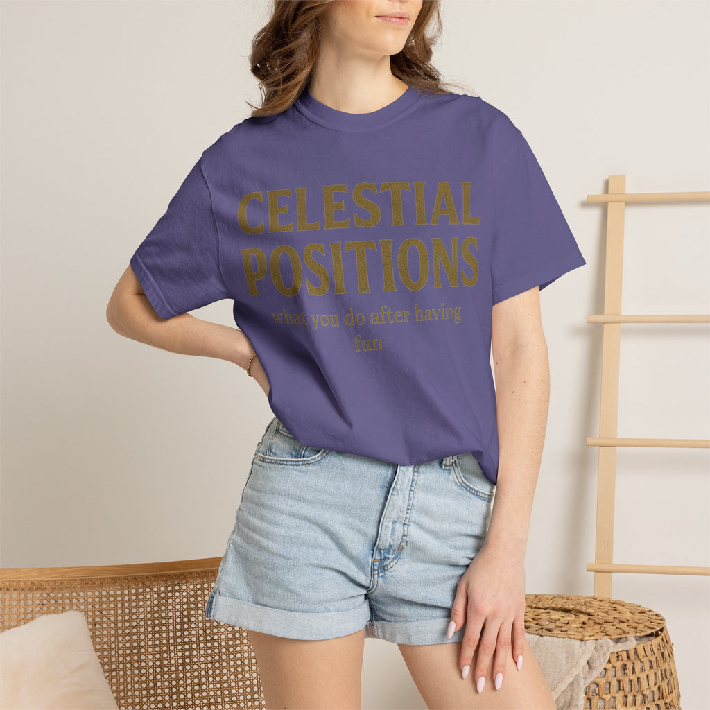 "Celestial Positions" Unisex Garment-Dyed T-shirt