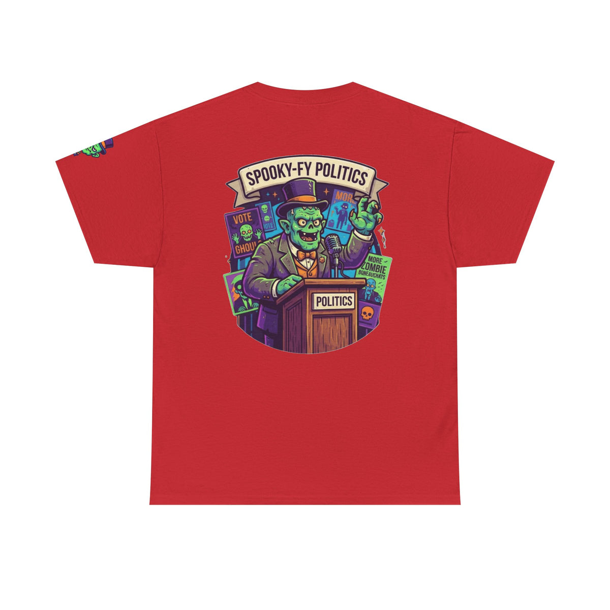 Color: Red | Spooky-Fy Politics Premium Graphic Tee