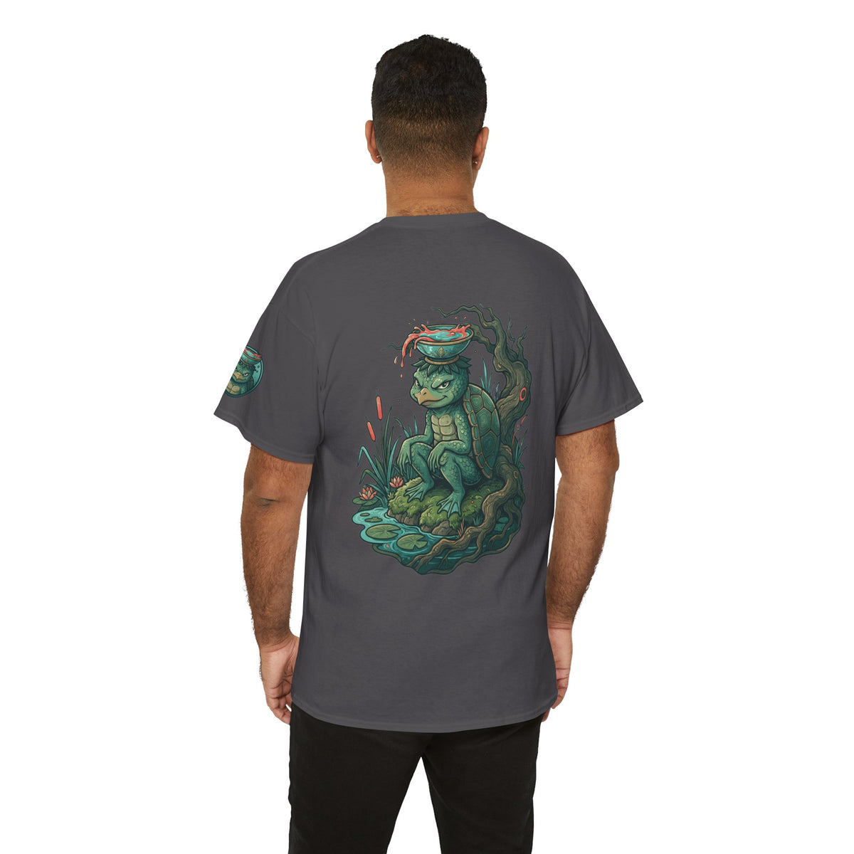 Color: Charcoal | Kappa (Japanese Folklore) Premium Graphic Tee