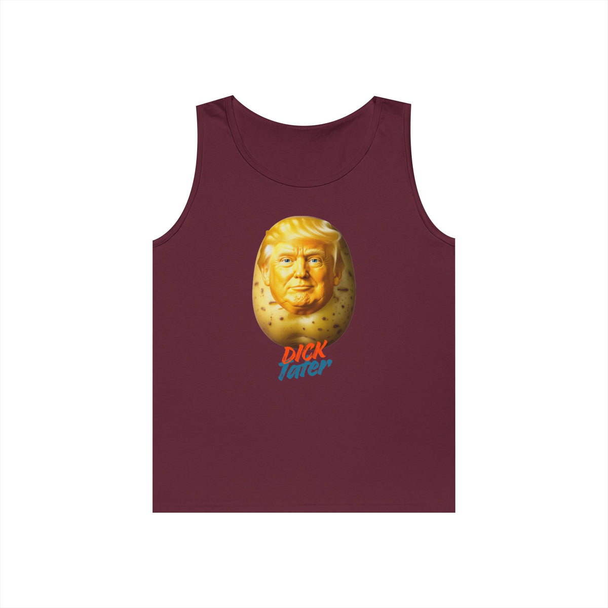 Color: Maroon | Dick Tater Tank Top