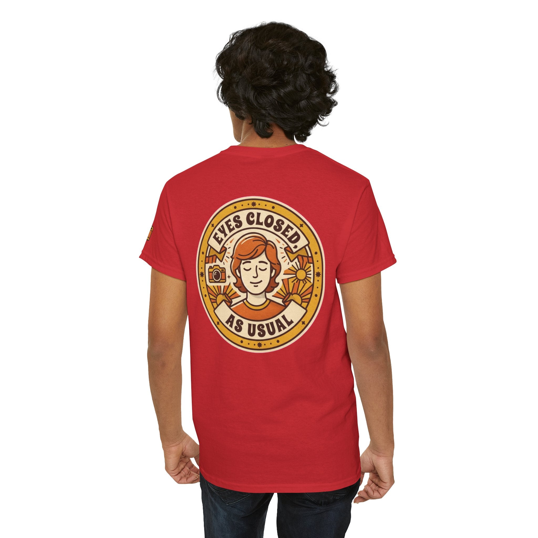 "Eyes Closed As Usual" Premium Graphic Tee