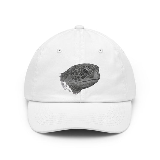 Color: White | Pencil Sketch Art Sea Turtle Dad Hat — Graphic