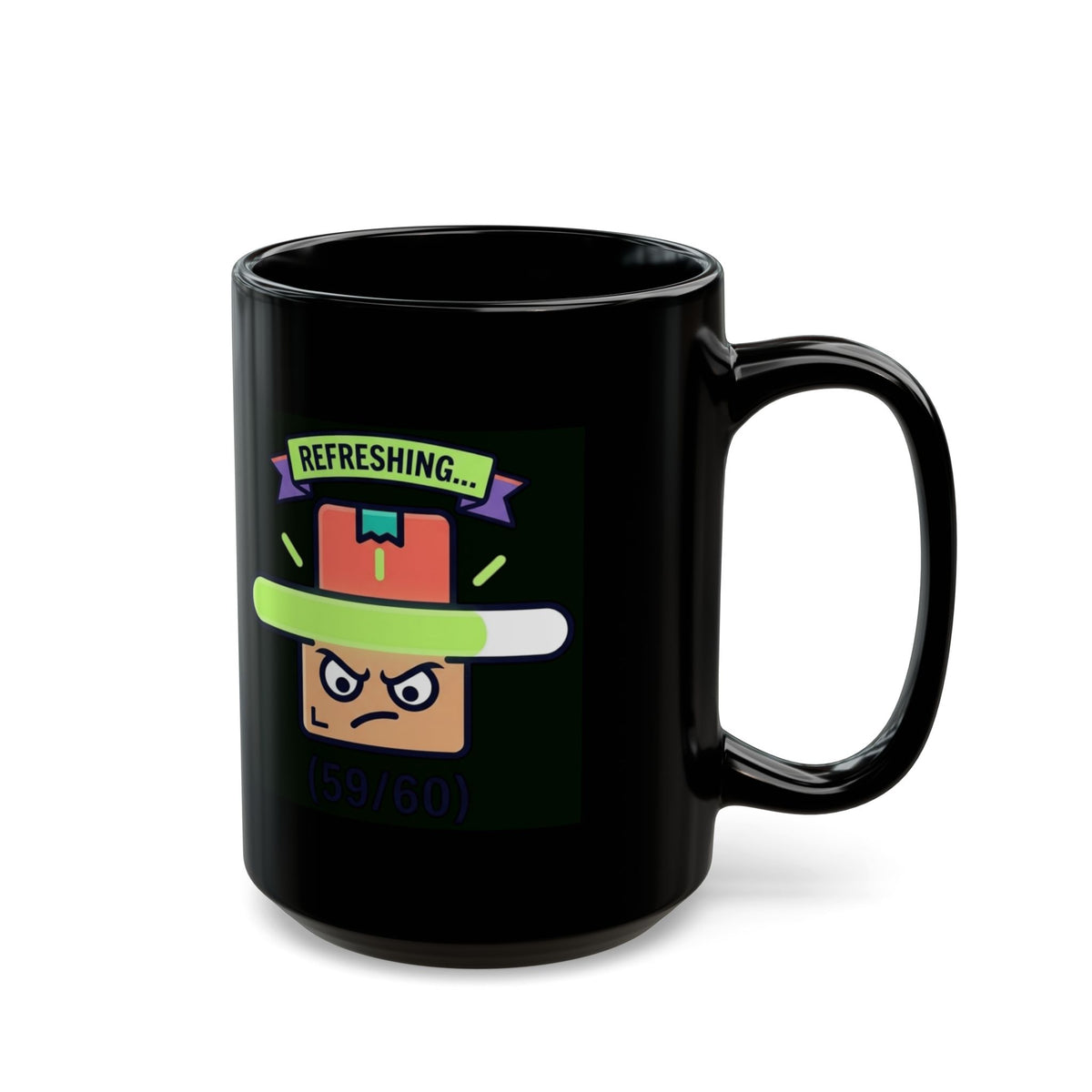 "I Track My Package Obsessively" Black Ceramic Mug — Graphic