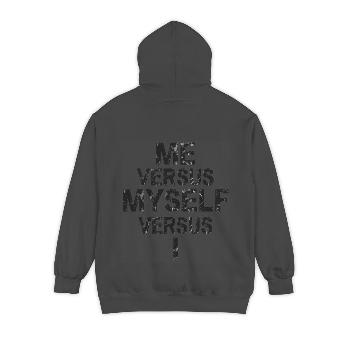 Color: Pepper | Me vs Myself vs I Garment-Dyed Hoodie