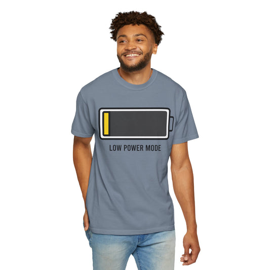 Color: Blue Jean | Low Power Mode Unisex Garment-Dyed Tee