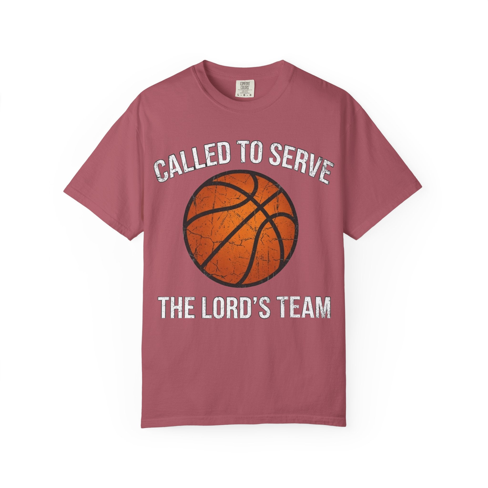 Called To Serve The Lord's Team Christian Basketball T-Shirt - Distressed Religious Sports Tee for Men and Women