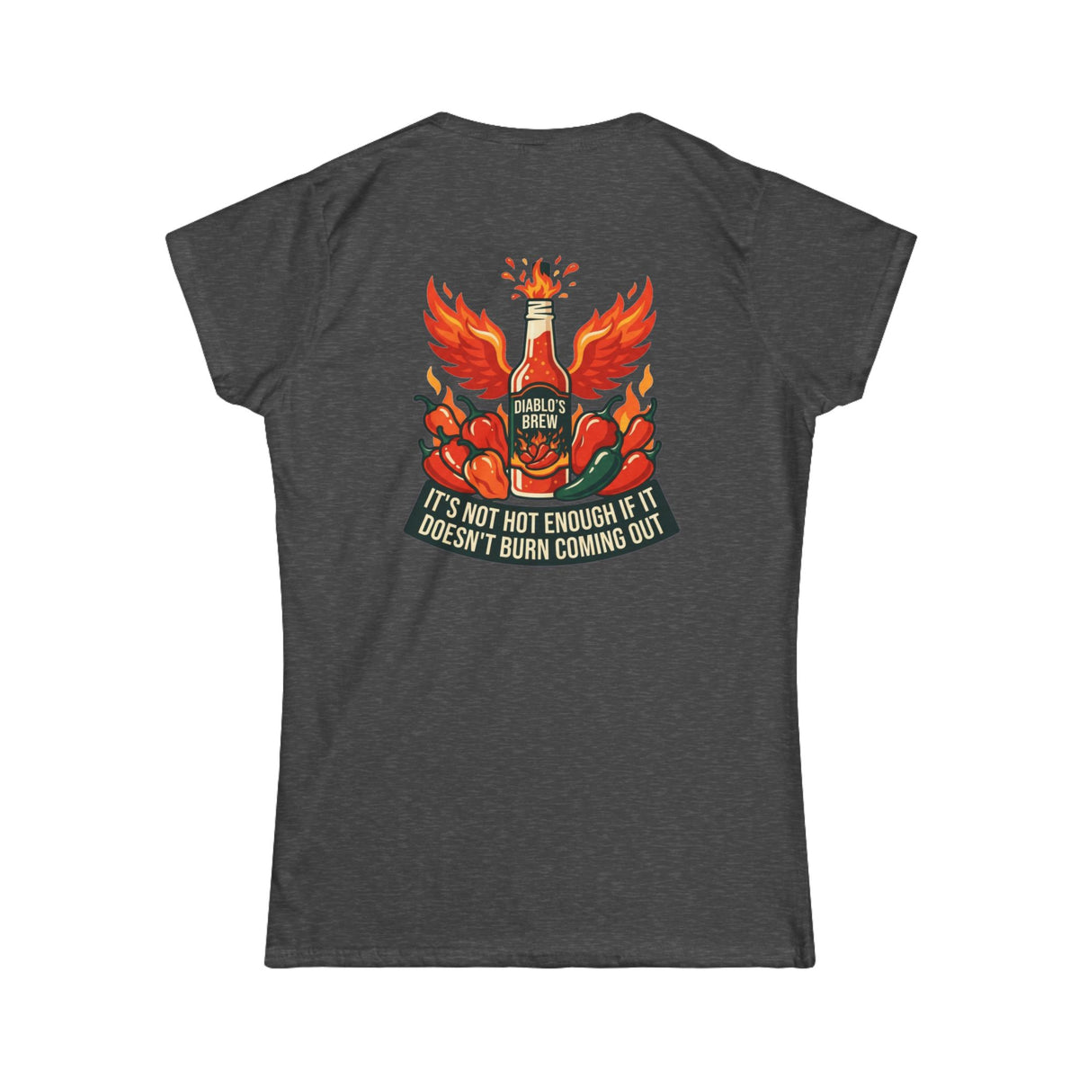 Color: Dark Heather | Burns Coming Out Women's Tee
