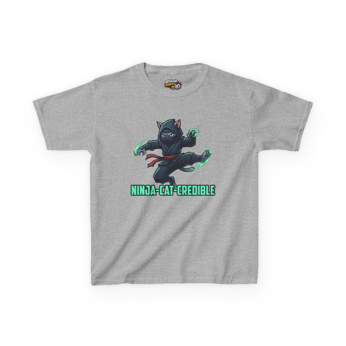"Ninja Cat Credible" Kids Tee