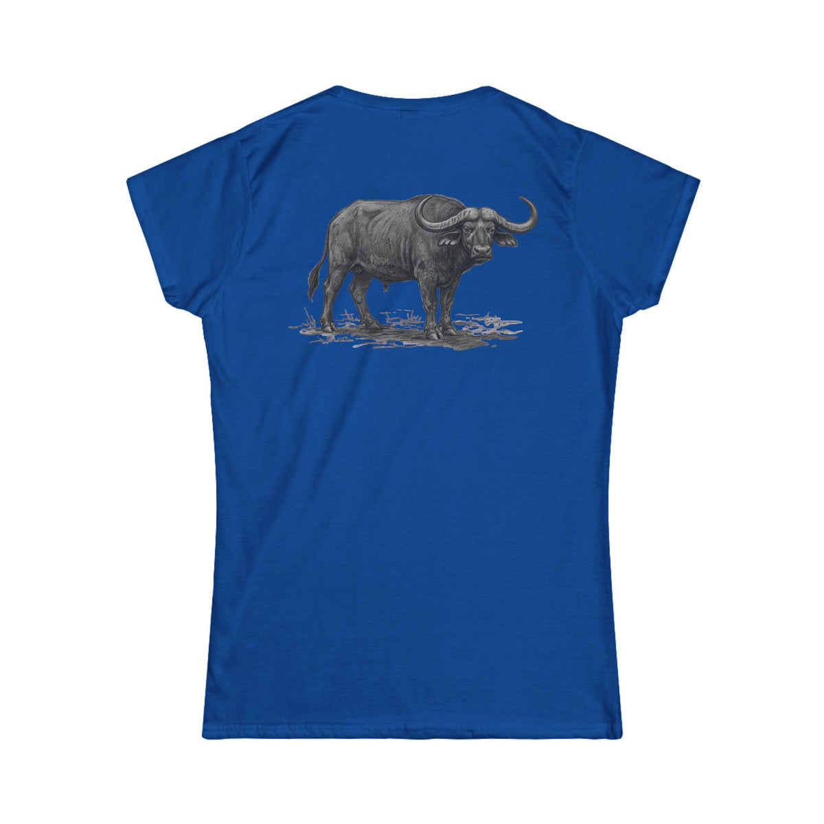 "Pencil Sketch Art Cape Buffalo" Women's Tee