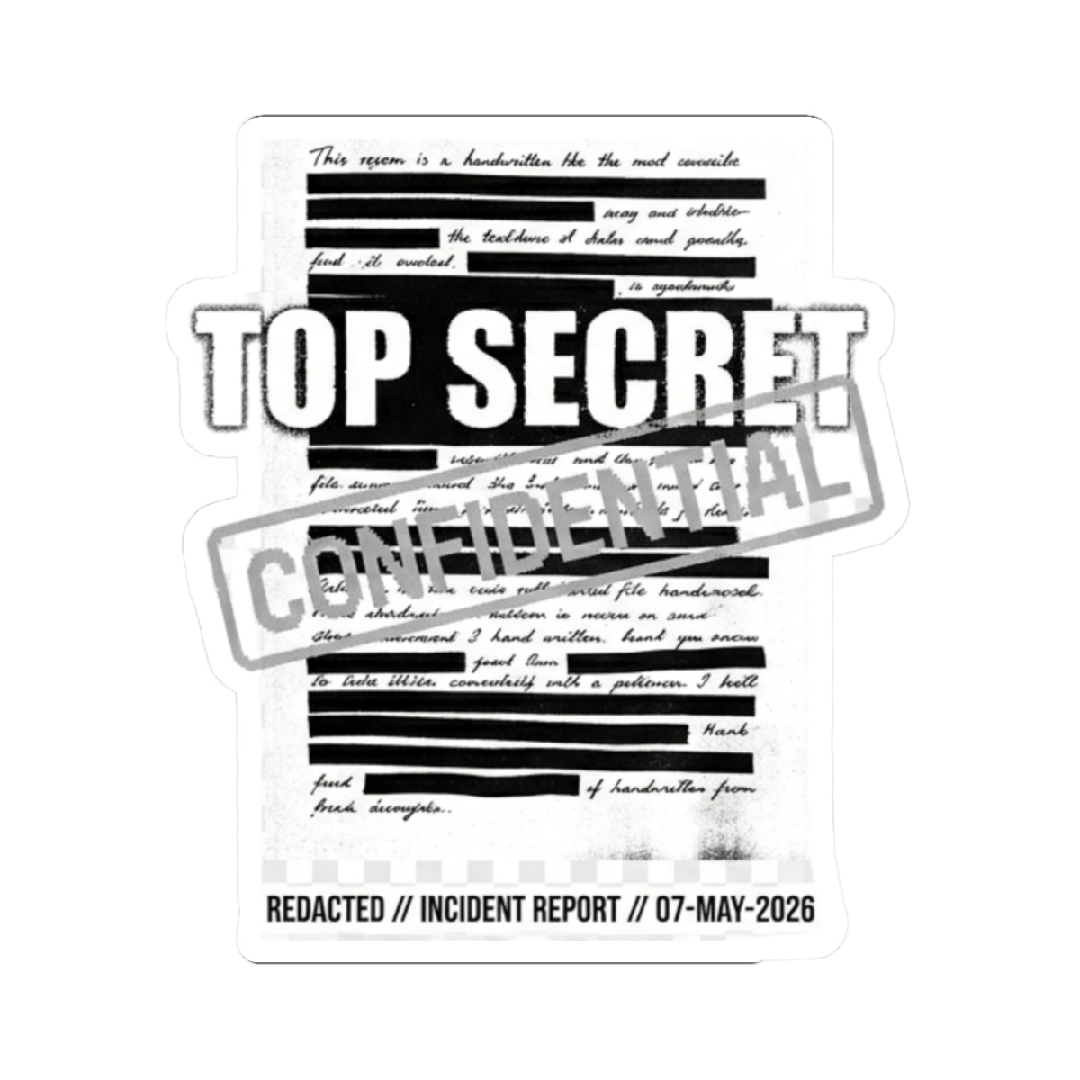 Classified Information Enthusiast | Kiss-Cut Sticker — AttitudeShirts