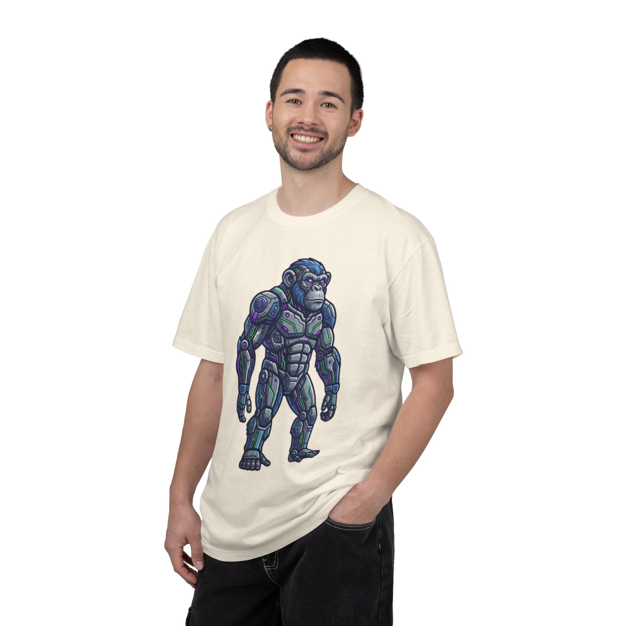 "Cyber Chimp" Unisex Garment-Dyed Tee