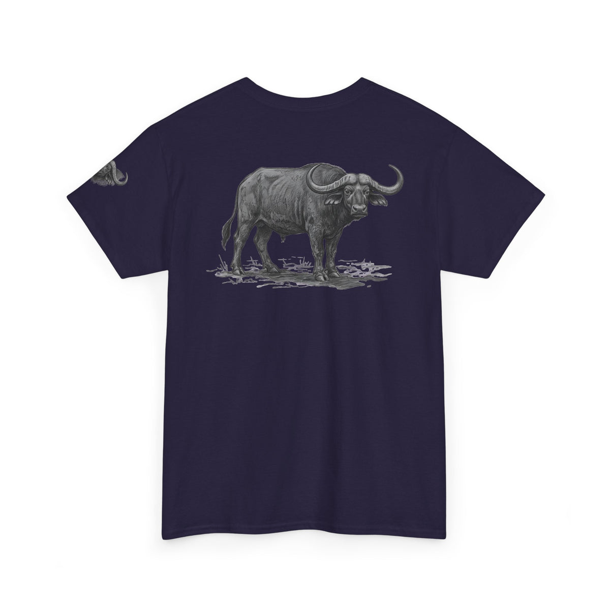 "Pencil Sketch Art Cape Buffalo" Premium Graphic Tee