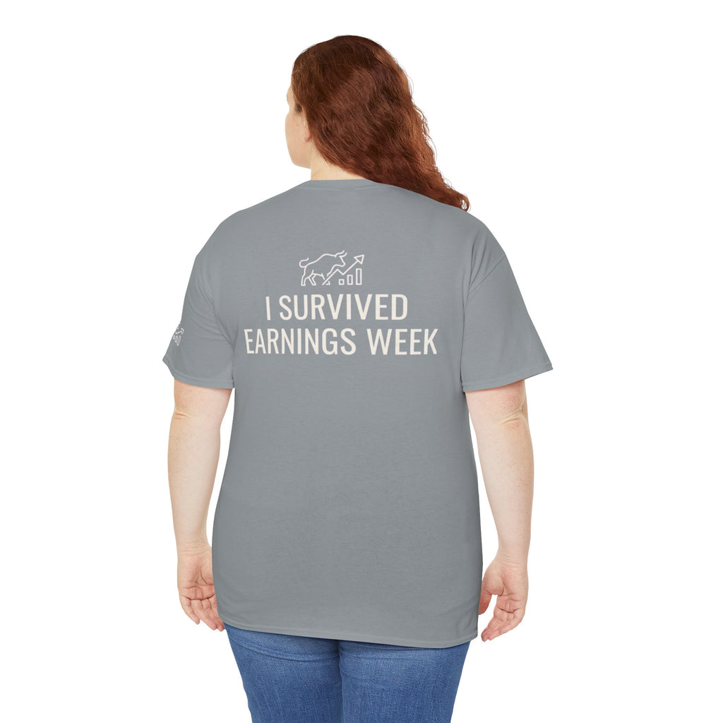 "I Survied Earnings Week" Premium Graphic Tee