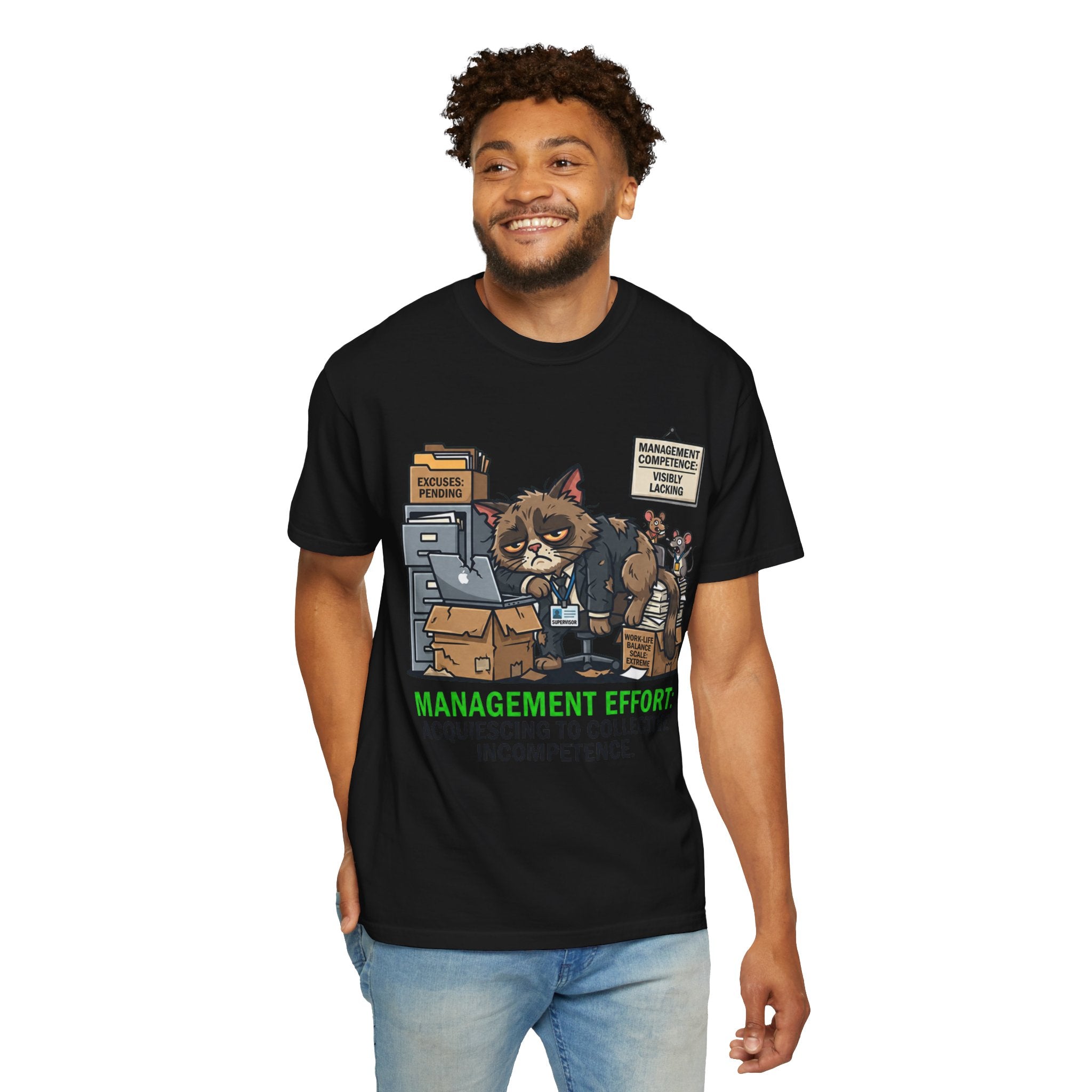 "Acquiescing to Collective Incompetence" Unisex Garment-Dyed Tee