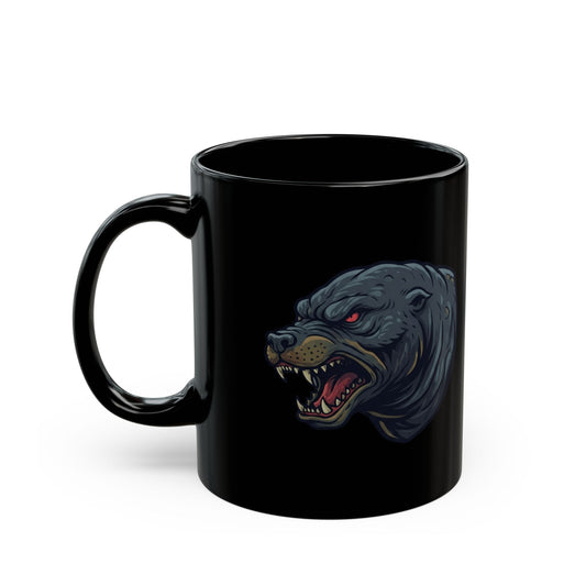 "Bunyip (Australian Aboriginal Mythology)" Black Ceramic Mug — Graphic