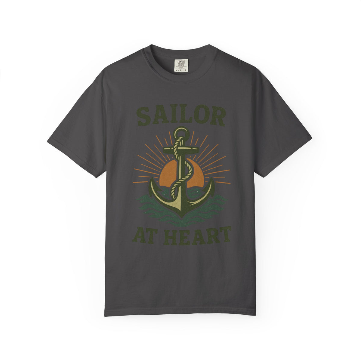 Color: Graphite | Sailor at Heart Unisex Garment-Dyed T-shirt