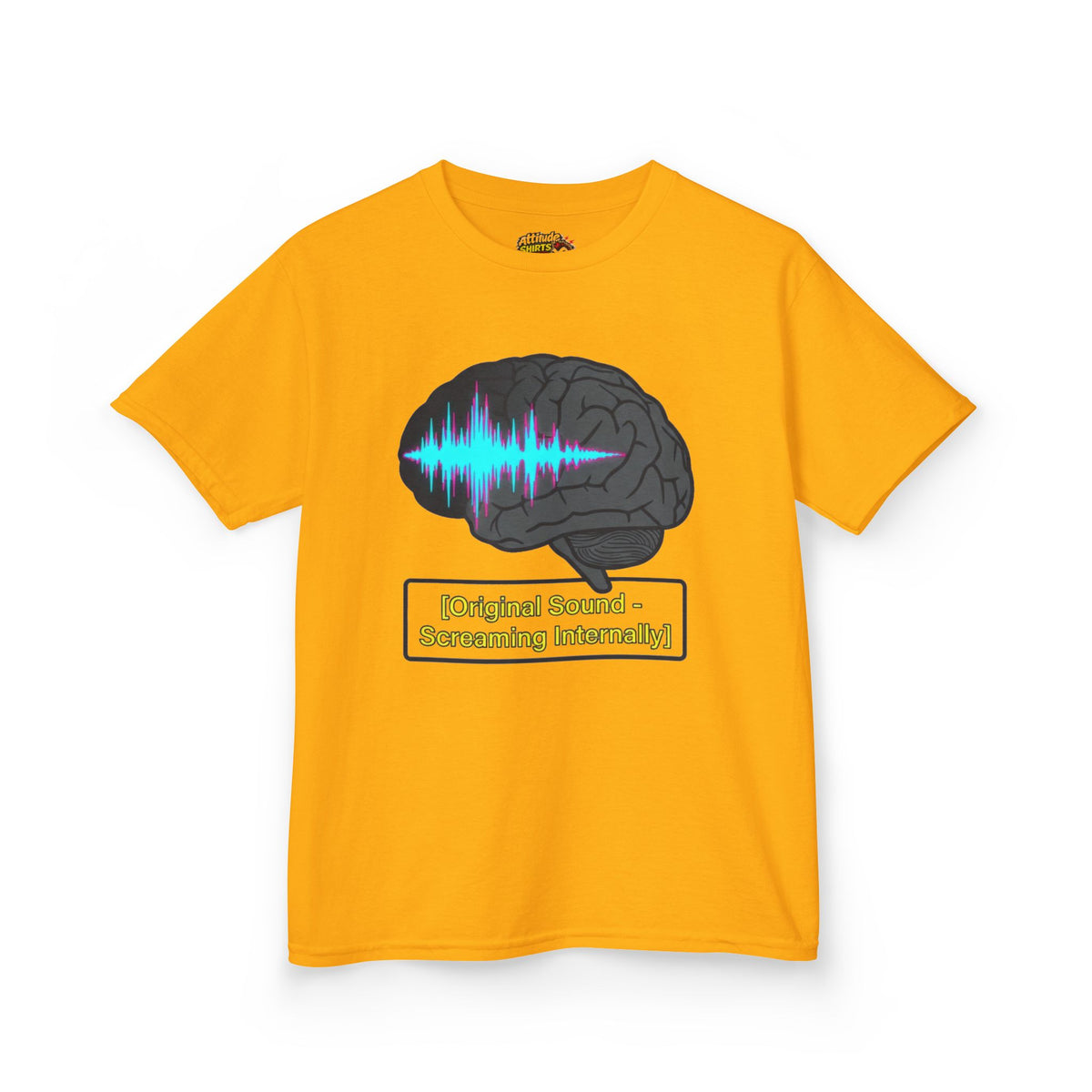 Color: Gold | Screaming Internally Kids Tee
