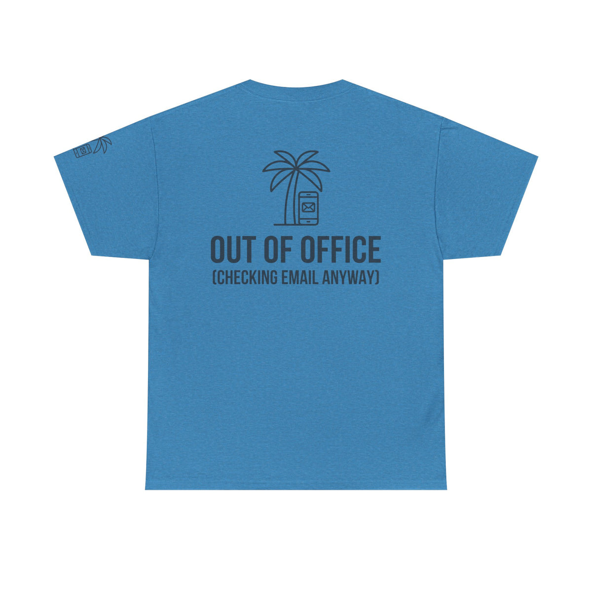 Color: Heather Sapphire | Out of Office Premium Graphic Tee